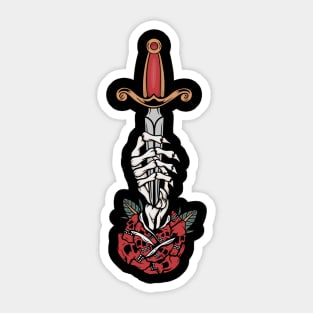 Knife and skull Sticker